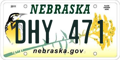 NE license plate DHY471