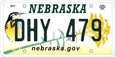 NE license plate DHY479