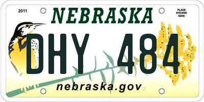 NE license plate DHY484