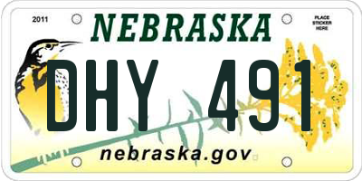 NE license plate DHY491