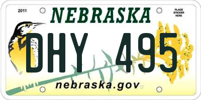 NE license plate DHY495