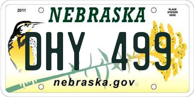 NE license plate DHY499