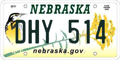 NE license plate DHY514
