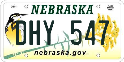 NE license plate DHY547