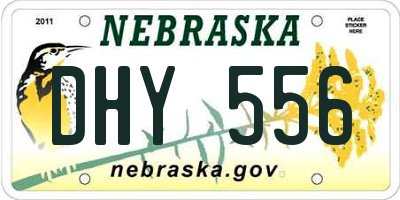 NE license plate DHY556