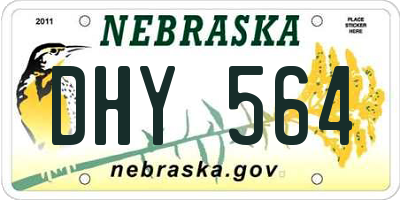 NE license plate DHY564