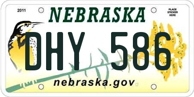 NE license plate DHY586