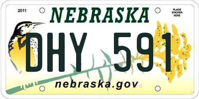 NE license plate DHY591