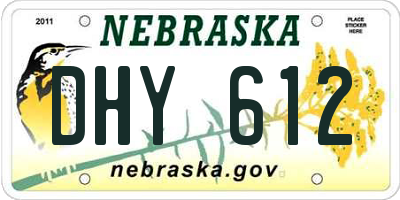 NE license plate DHY612