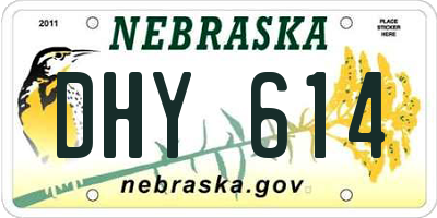 NE license plate DHY614