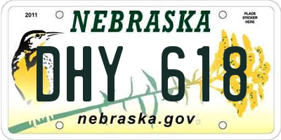 NE license plate DHY618