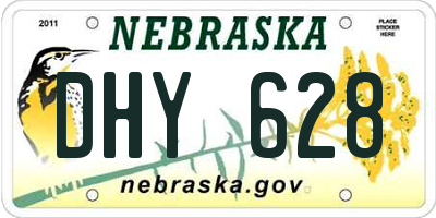 NE license plate DHY628
