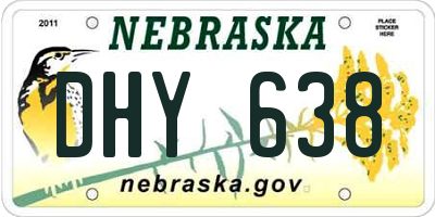 NE license plate DHY638