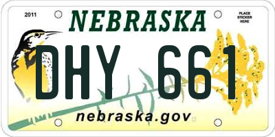 NE license plate DHY661