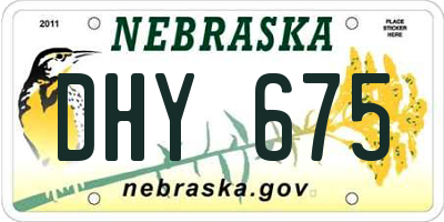 NE license plate DHY675