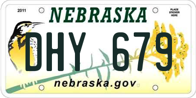 NE license plate DHY679
