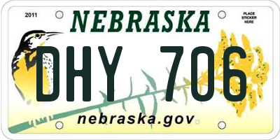 NE license plate DHY706