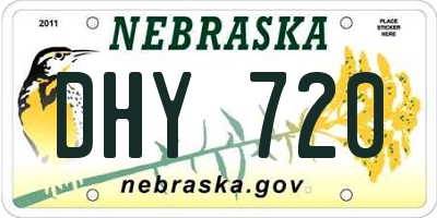 NE license plate DHY720