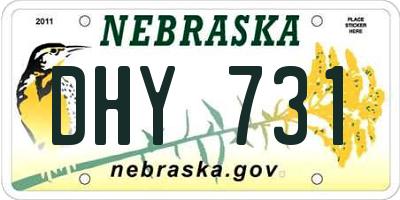 NE license plate DHY731