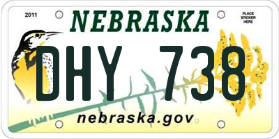 NE license plate DHY738