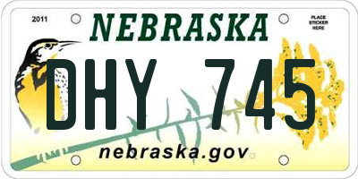 NE license plate DHY745