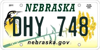 NE license plate DHY748