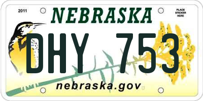 NE license plate DHY753