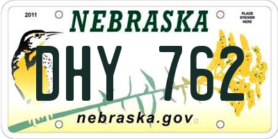 NE license plate DHY762