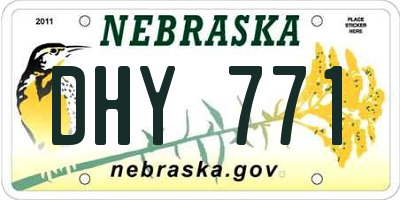 NE license plate DHY771