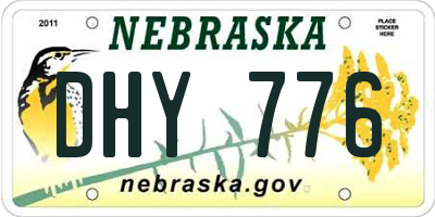 NE license plate DHY776