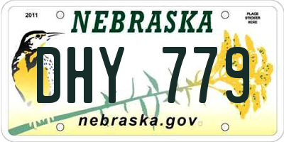 NE license plate DHY779