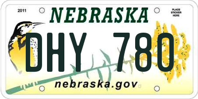 NE license plate DHY780