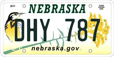 NE license plate DHY787