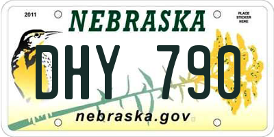 NE license plate DHY790
