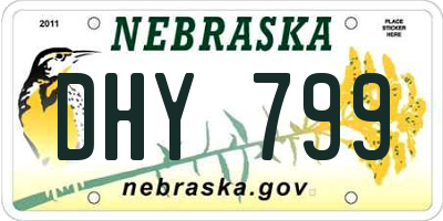 NE license plate DHY799