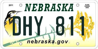 NE license plate DHY811