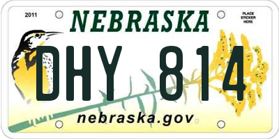 NE license plate DHY814