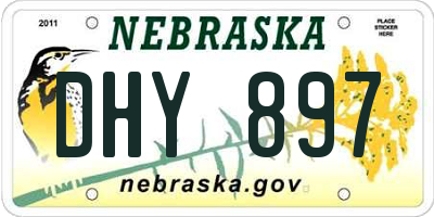 NE license plate DHY897