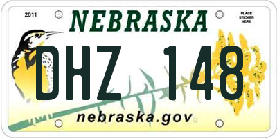 NE license plate DHZ148