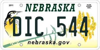 NE license plate DIC544