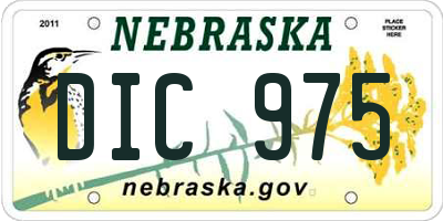 NE license plate DIC975