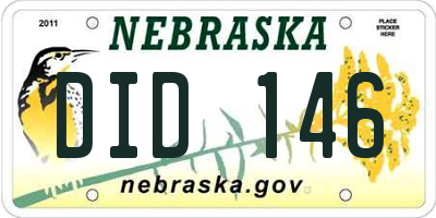 NE license plate DID146