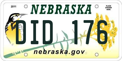 NE license plate DID176