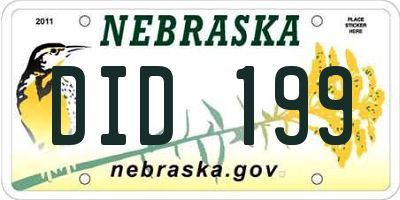 NE license plate DID199