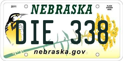 NE license plate DIE338