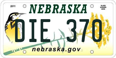 NE license plate DIE370