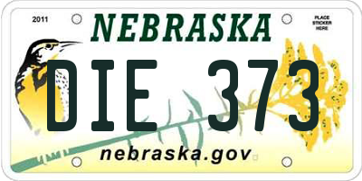 NE license plate DIE373
