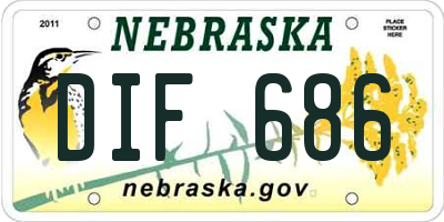 NE license plate DIF686