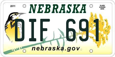 NE license plate DIF691