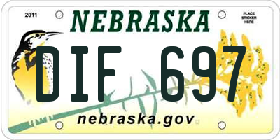 NE license plate DIF697
